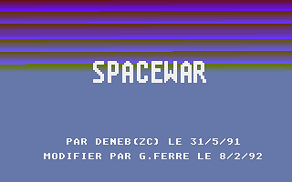 Spacewar atari screenshot